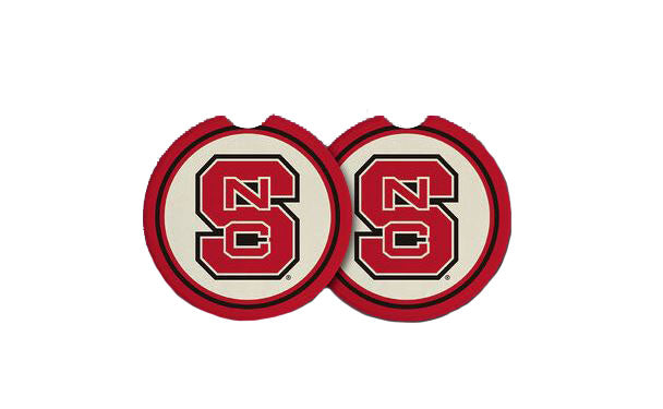 NC State Wolfpack Red Block S Absorbent Car Coaster (2-pack)