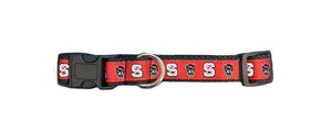NC State Wolfpack Red Wolfhead and Block S Dog Collar