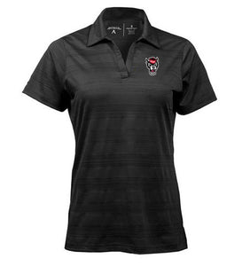 NC State Wolfpack Antigua Women's Black Multi Compass Short Sleeve Polo Shirt