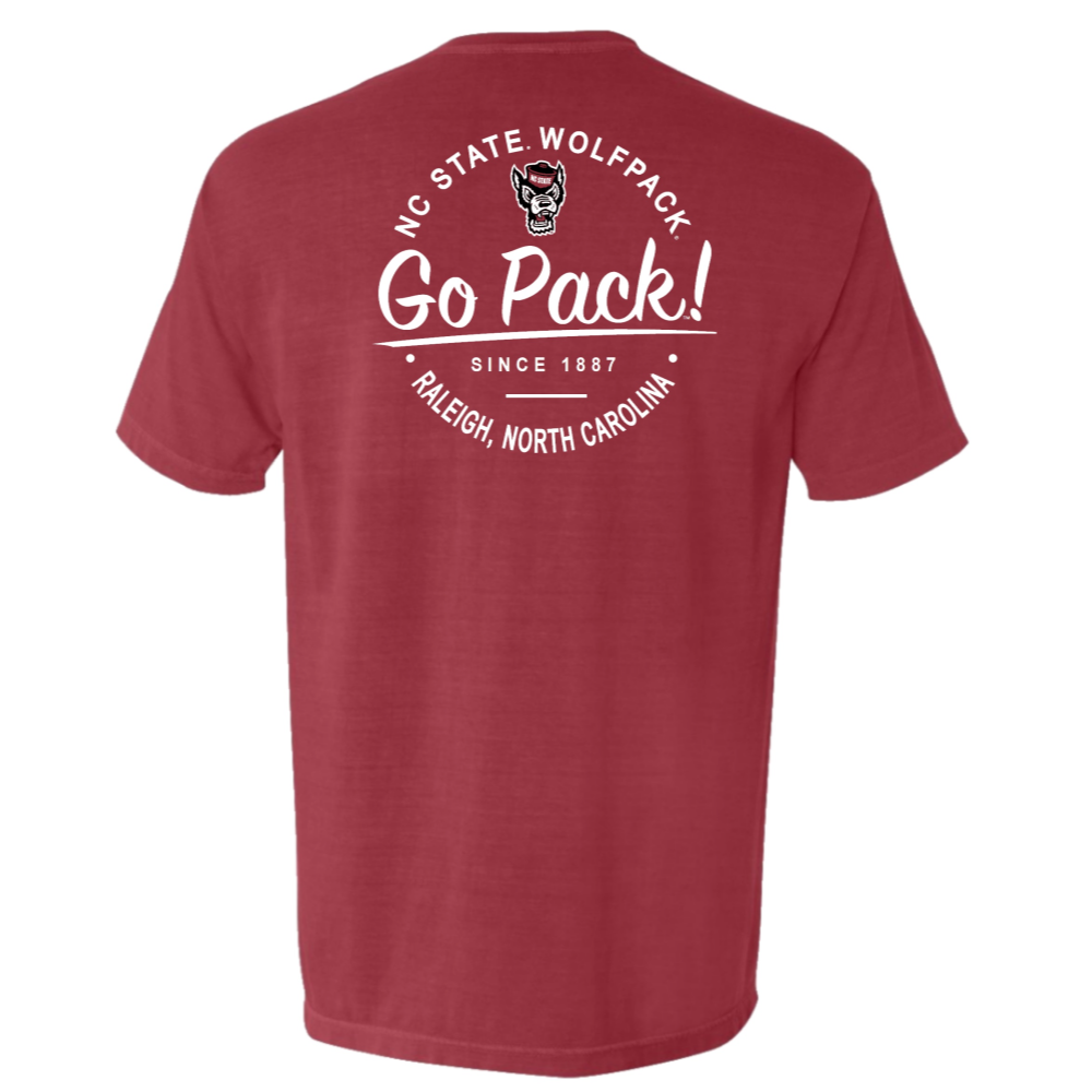 NC State Wolfpack Crimson Wolfhead Go Pack T-Shirt