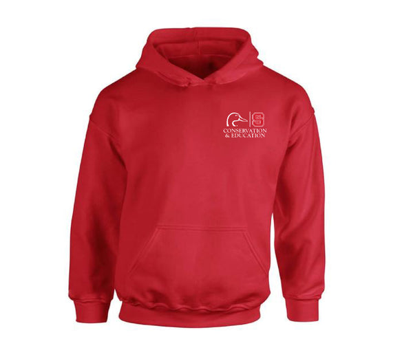 NC State Wolfpack Youth Red Ducks Unlimited Conservation Hooded Sweatshirt