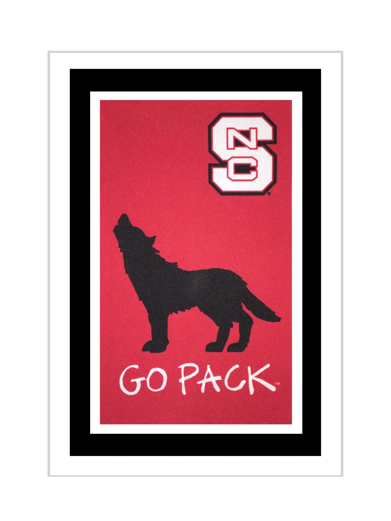 NC State Wolfpack Howling Wolf Garden Flag
