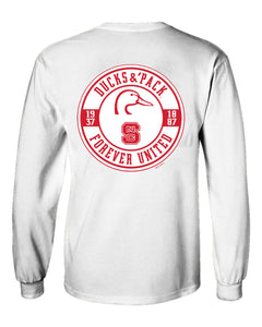 NC State Wolfpack Ducks Unlimited White Forever United Long Sleeve T-Shirt