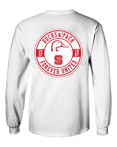 NC State Wolfpack Ducks Unlimited White Forever United Long Sleeve T-Shirt