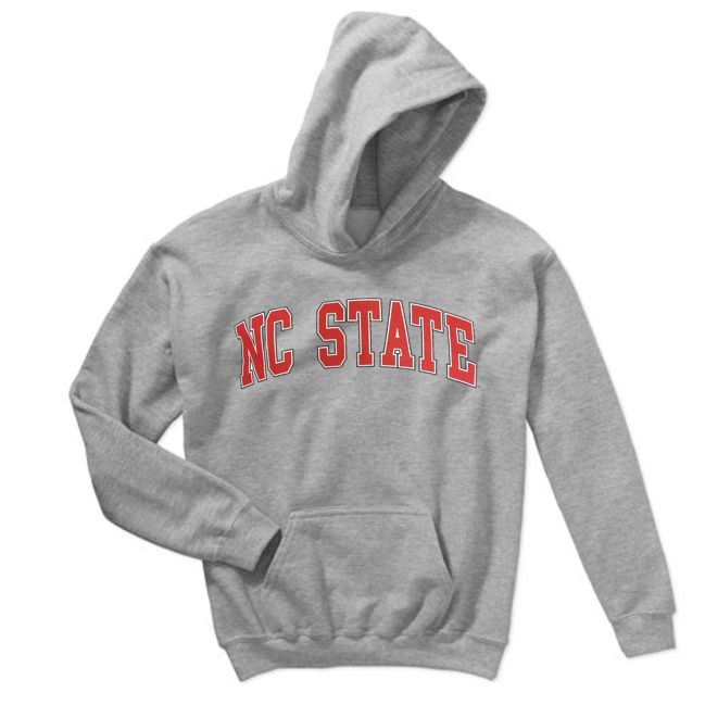NC State Wolfpack Grey Arch NC State Hooded Sweatshirt – Red and White Shop