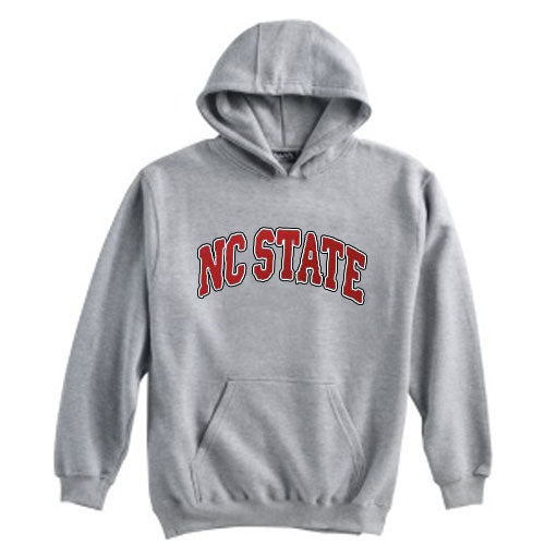 NC State Wolfpack Youth Grey Arch NC State Hooded Sweatshirt