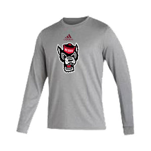 NC State Wolfpack adidas Grey Wolfhead Creator L/S