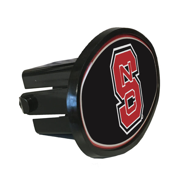 NC State Wolfpack Black Block S Oval Hitch Cover