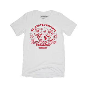 NC State Wolfpack White Howling Cow/State Fair T-Shirt