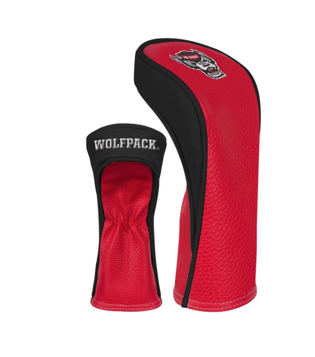NC State Wolfpack Red and Black Leather Wolfhead Hybrid Headcover