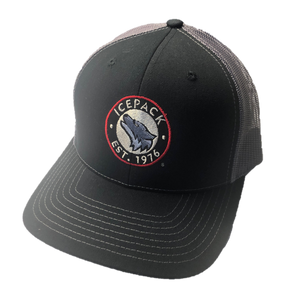 Black and Grey Icepack Richardson Mesh Adjustable Hat