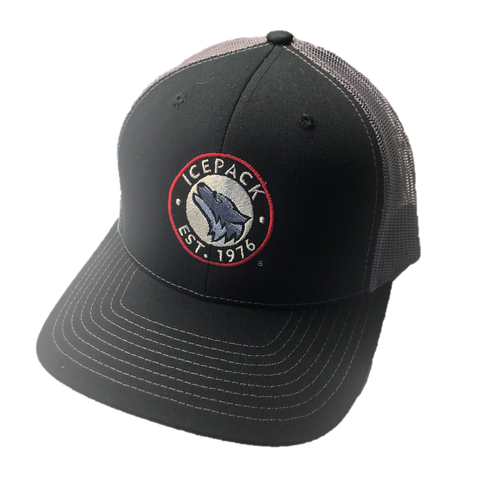 Black and Grey Icepack Richardson Mesh Adjustable Hat