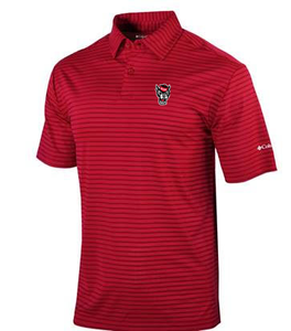 NC State Wolfpack Columbia Red Omni-Wick Smooth Roll Polo