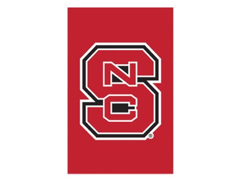 NC State Wolfpack Red Block S Applique House Flag