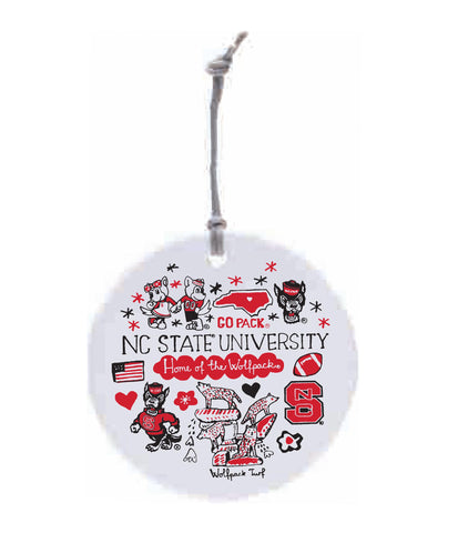 NC State Wolfpack Julia Gash Landmarks Ceramic Ornament