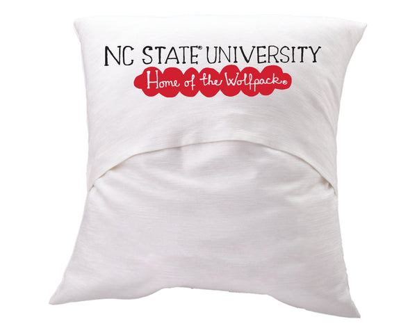 NC State Wolfpack Julia Gash Landmarks 18" Chenille Throw Pillow