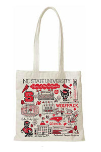 NC State Wolfpack Julia Gash Landmarks Slim Canvas Tote