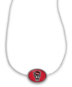 NC State Wolfpack Red Wolfhead Kennedy Necklace
