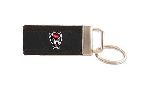 NC State Wolfpack Zep-Pro Black Wolfhead Ribbon Key Chain