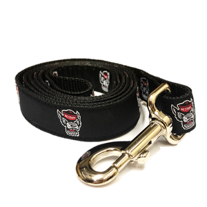 NC State Wolfpack Black Wolfhead Dog Leash