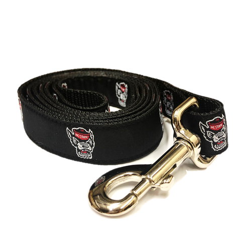 NC State Wolfpack Black Wolfhead Dog Leash