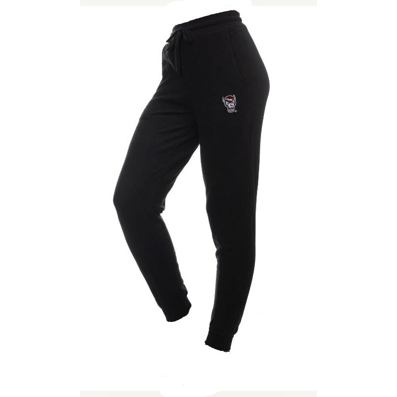 NC State Wolfpack Women's Black Wolfhead Sweater Joggers