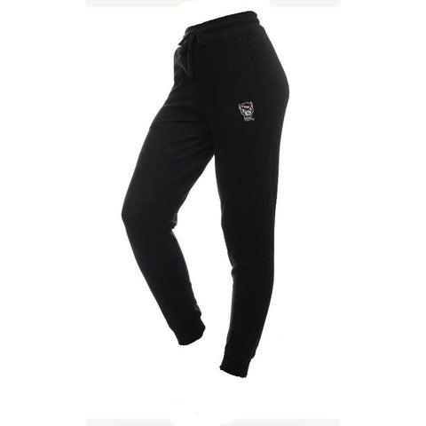 NC State Wolfpack Women's Black Wolfhead Sweater Joggers