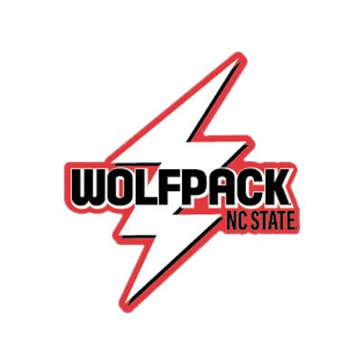 NC State Wolfpack Lightning Bolt Rugged Sticker