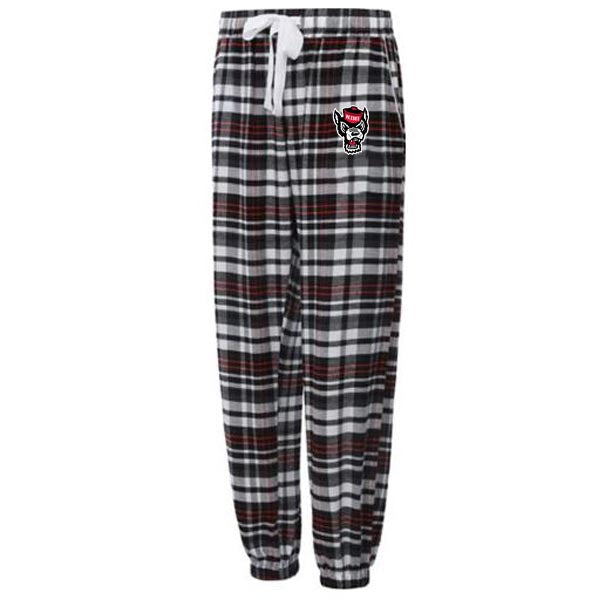 NC State Wolfpack Women's Tri-Color Wolfhead Mainstay Flannel Pants