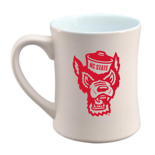 NC State Wolfpack 16oz Matte White Wolfhead Mom Diner Mug