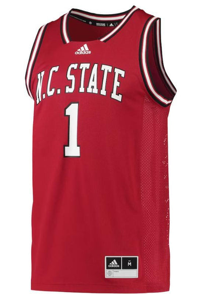 NC State Wolfpack adidas Red #1 Basketball Jersey