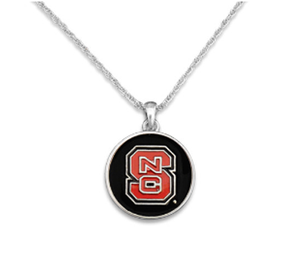 NC State Wolfpack Black Block S Iridescent Necklace