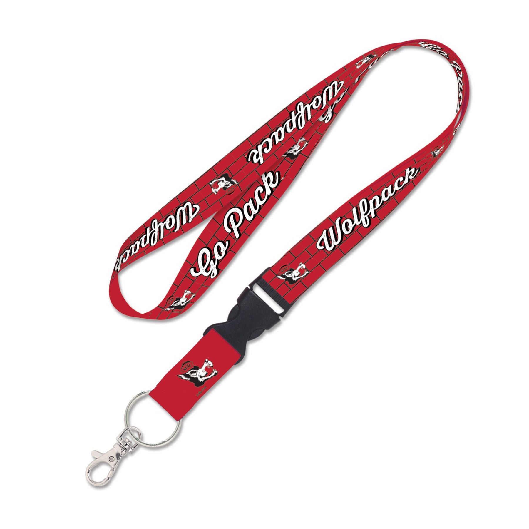 NC State Wolfpack Red Slobbering Wolf Lanyard w/ Buckle Release