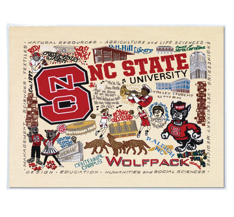 NC State Wolfpack 8"x10" NC State Geographic Print