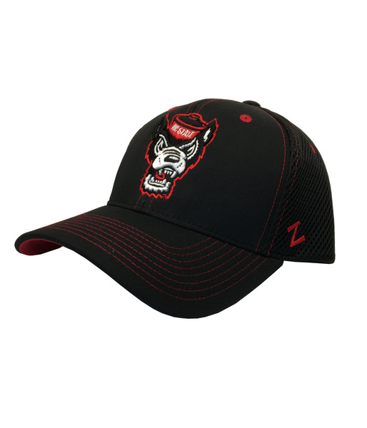 NC State Wolfpack Zephyr Black Wolfhead Oakland Hat