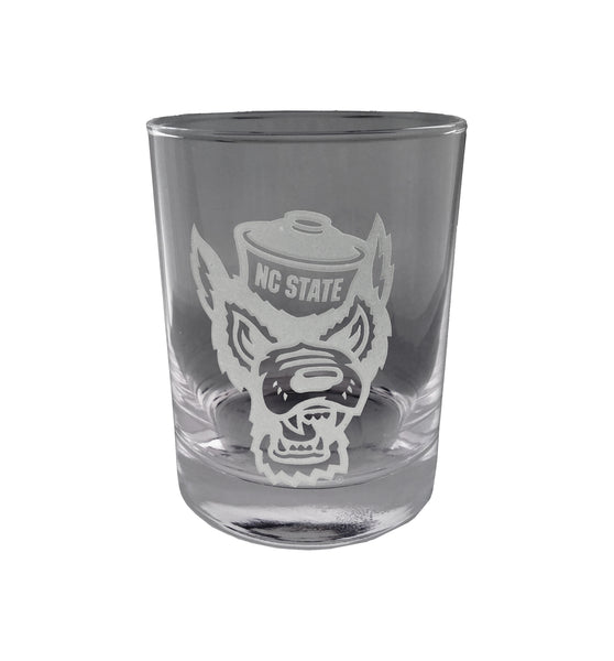NC State Wolfpack 14oz. Wolfhead Old Fashion Glass