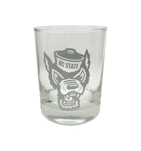 NC State Wolfpack 14oz. Wolfhead Old Fashion Glass