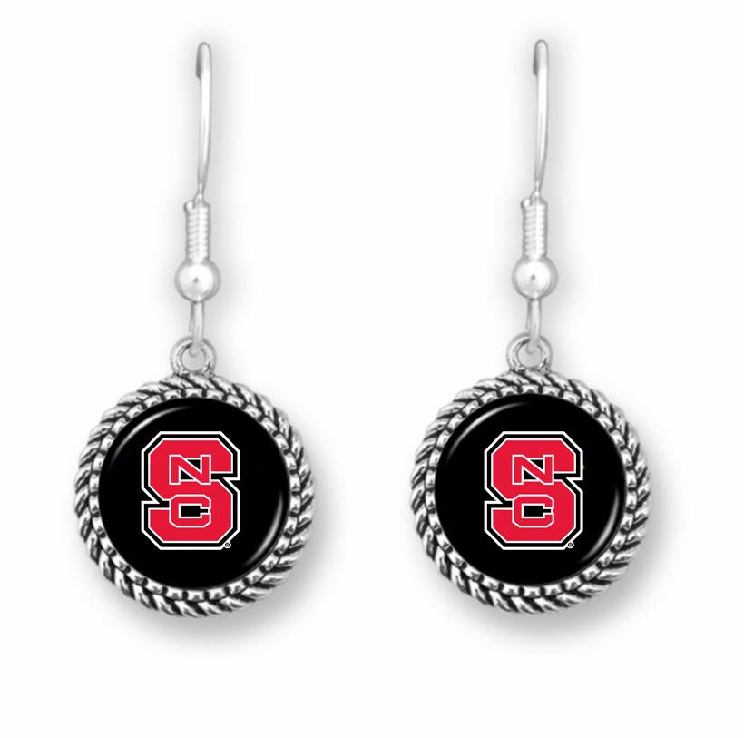 NC State Wolfpack Red Block S Olivia Earrings