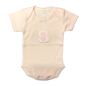 NC State Wolfpack Infant Pink Picot Onesie