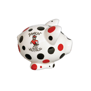 NC State Wolfpack White Piggy Bank
