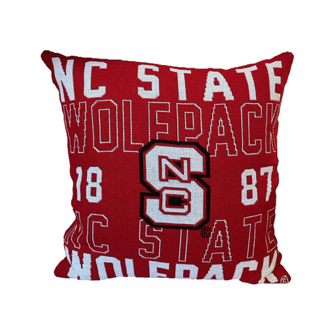 NC State Wolfpack Block S 1887 20" Jacquard Pillow
