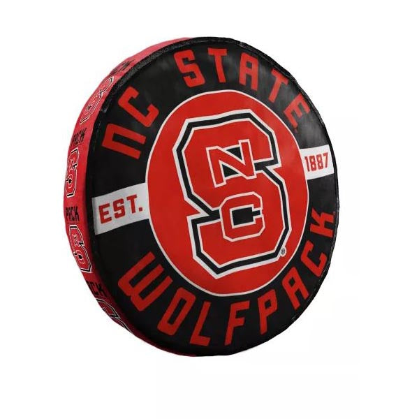 NC State Wolfpack 15" Block S Round Travel Cloud Pillow