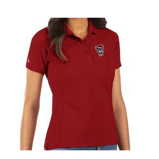 NC State Wolfpack Antigua Women's Red Legacy Pique Polo