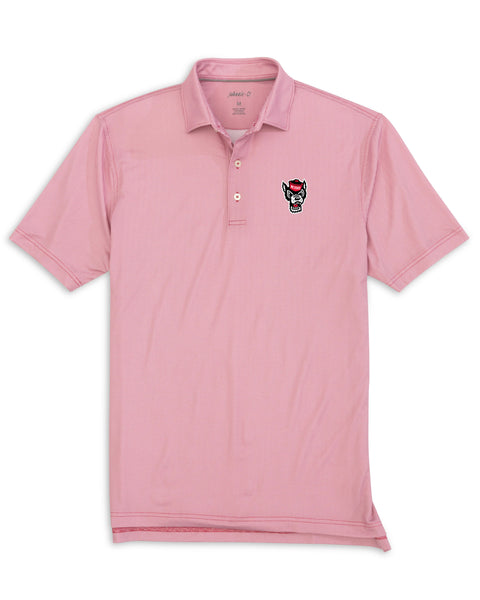 NC State Wolfpack Johnnie-O Red Wolfhead Poe Polo