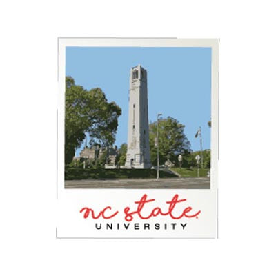 NC State Wolfpack Belltower Polaroid Rugged Sticker