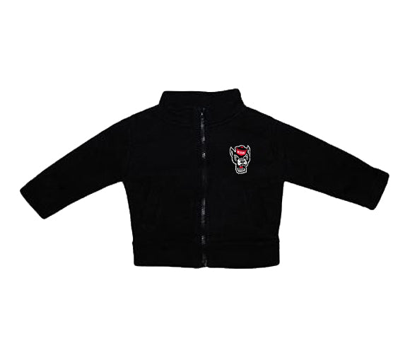 NC State Wolfpack Infant Black Polar Fleece Jacket
