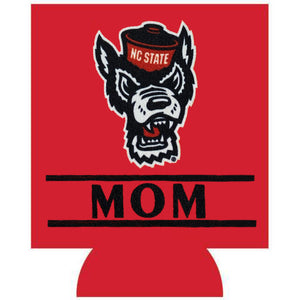 NC State Wolfpack Red Mom Wolfhead Can Koozie