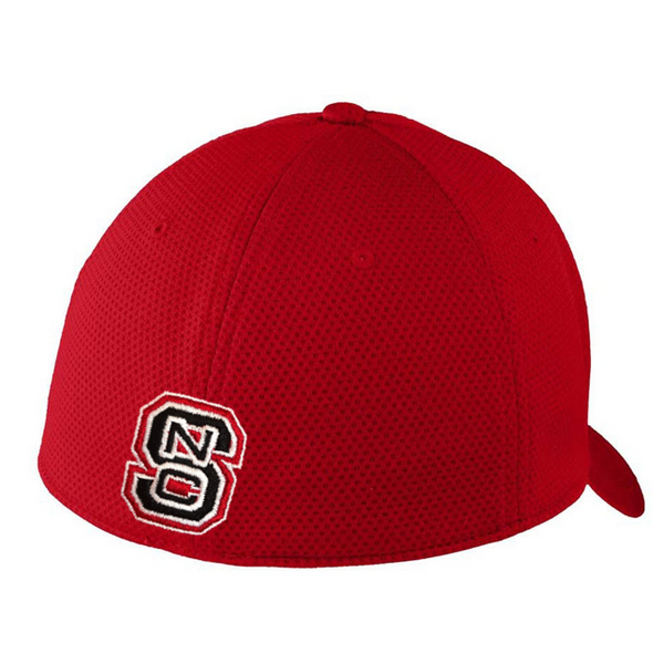 NC State Wolfpack New Era Red Wolfhead Mesh Fitted Hat