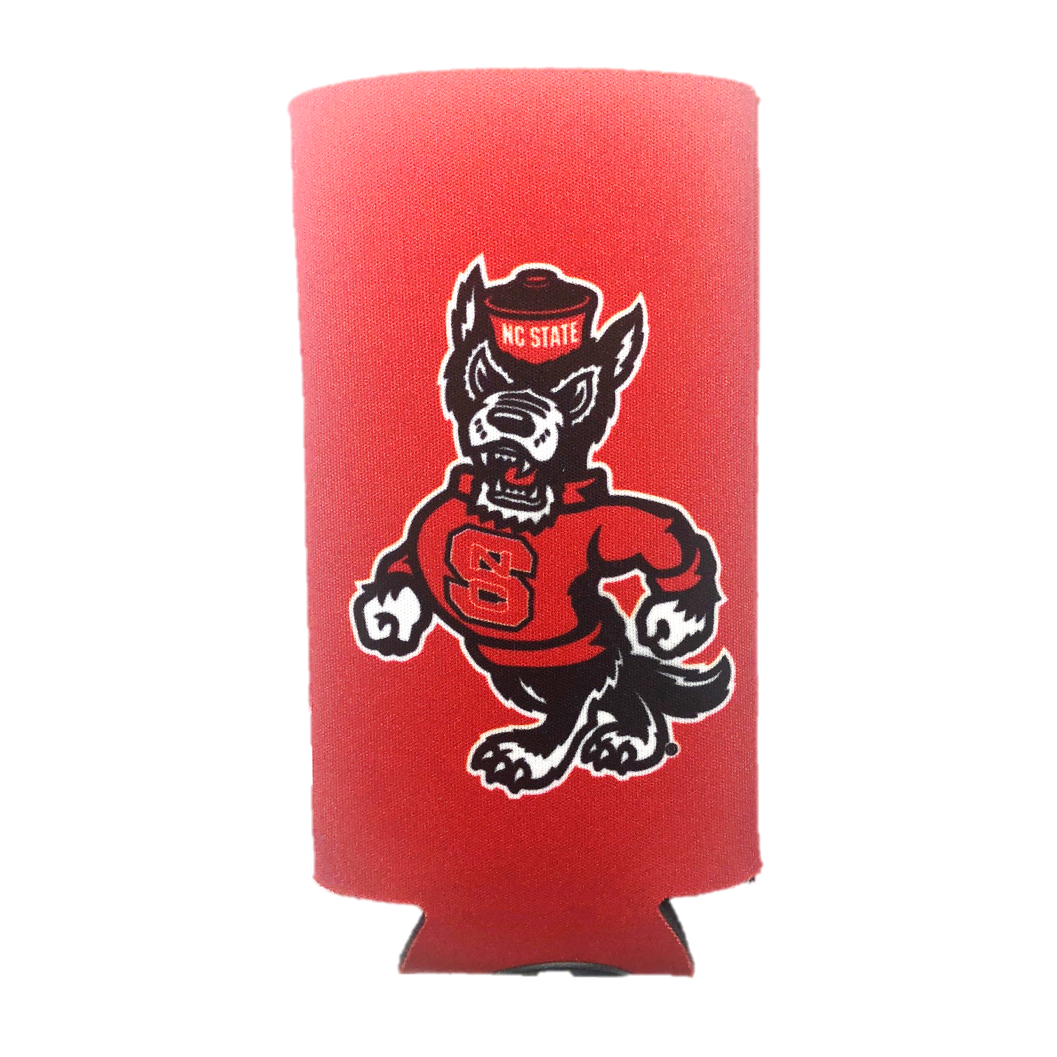 NC State Wolfpack Red Strutting Wolf Skinny Can Koozie