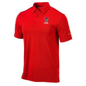 NC State Wolfpack Columbia Red Omni-Wick Drive Wolfhead Alumni Polo